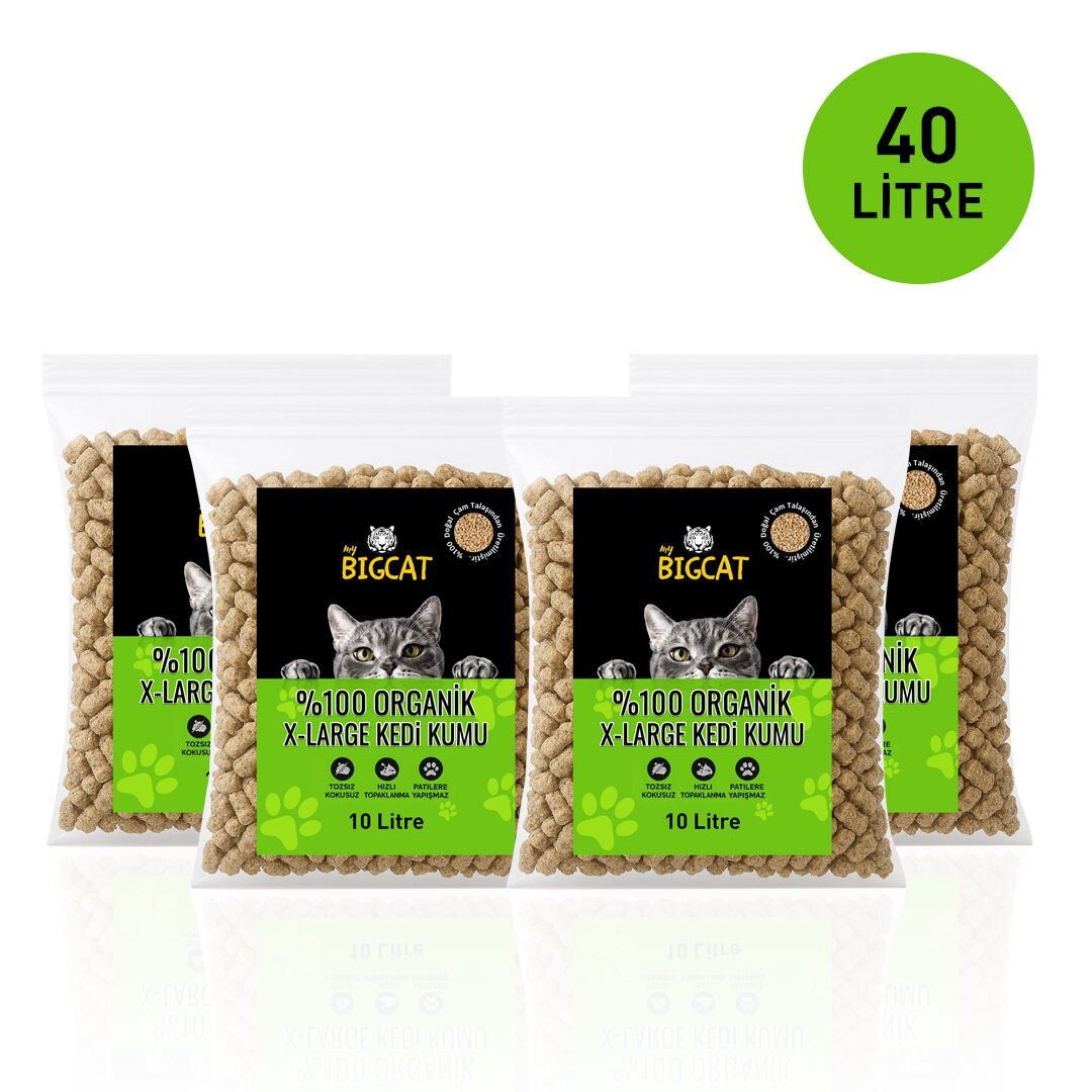 BigCat XLarge Dörtlü Organik Kedi Kumu