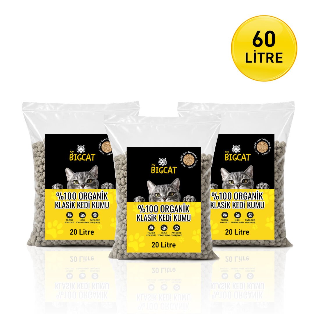 BigCat Klasik Çoklu Kediler Paketi  60 LT