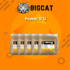 Bigcat Power Beşli Paket Organik Kedi Kumu 40 LİTRE