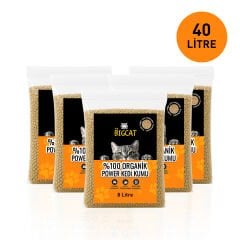 Bigcat Power Beşli Paket Organik Kedi Kumu 40 LİTRE