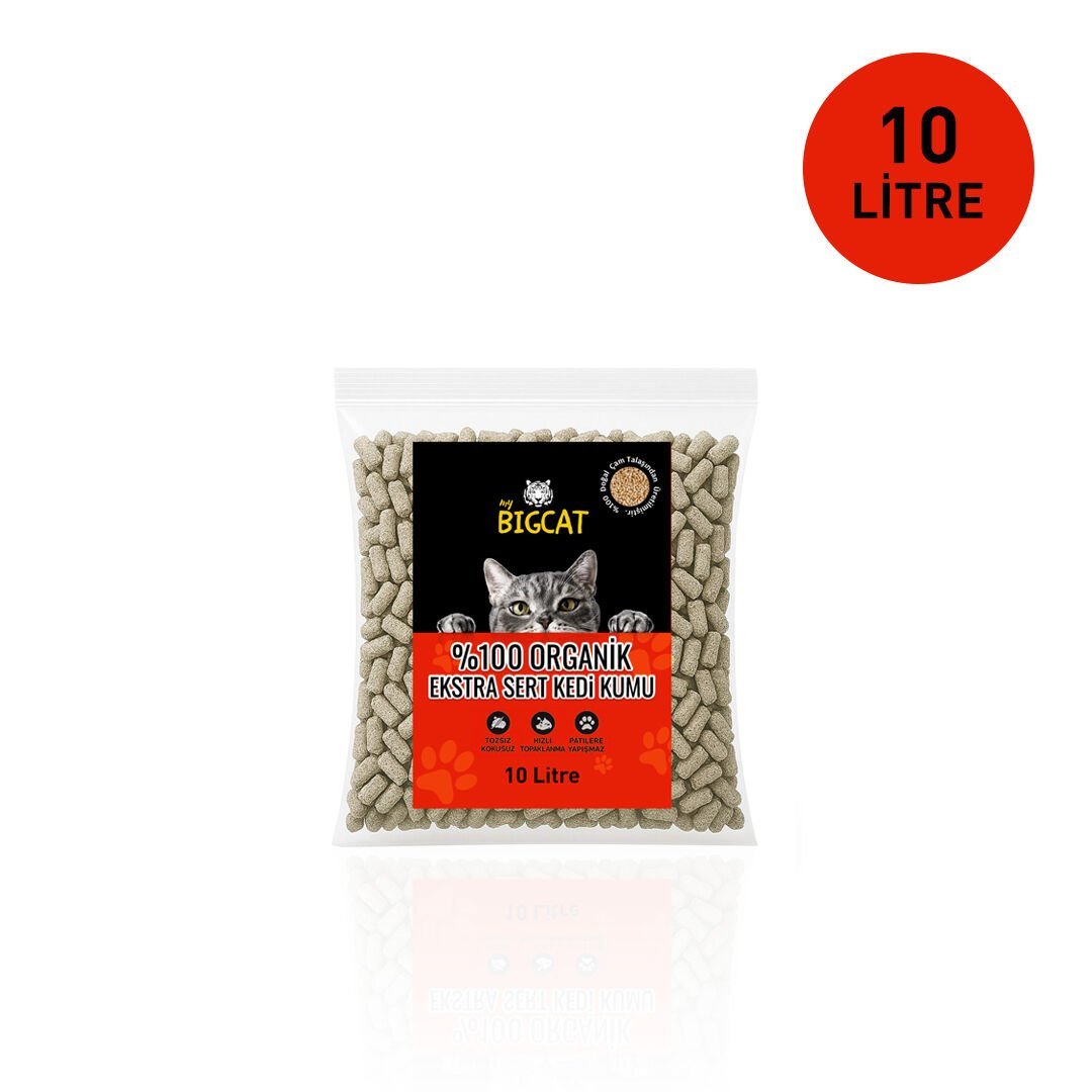XLarge Ekstra Sert 10 Litre Organik Kedi Kumu