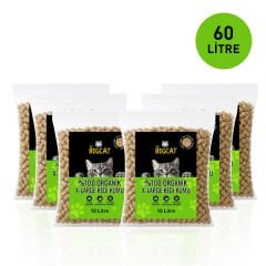 BigCat XLarge Altılı Organik Kedi Kumu 60 LITRE