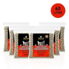 BigCat XLarge Ekstra Altılı Organik Kedi Kumu 60 litre