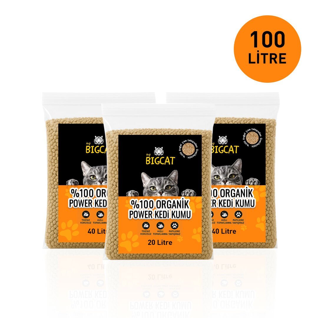 Bigcat Power 100 Litre Organik Kedi Kumu