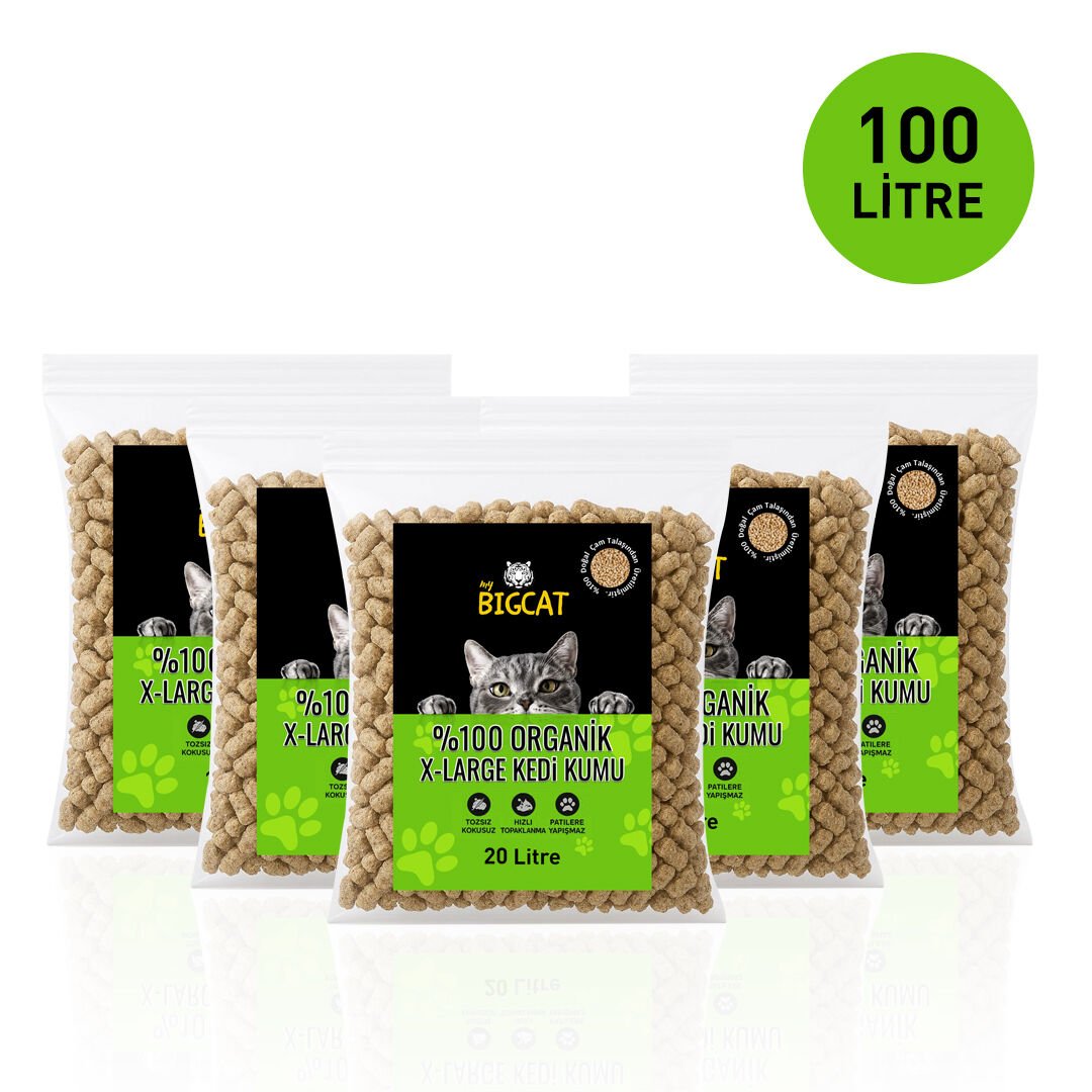BigCat XLarge Organik Kedi Kumu 100 litre